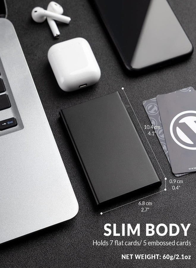 Highlark Black Slim Stainless Steel Card Holder, Side Pull Card Design for Men & Women - Image 5